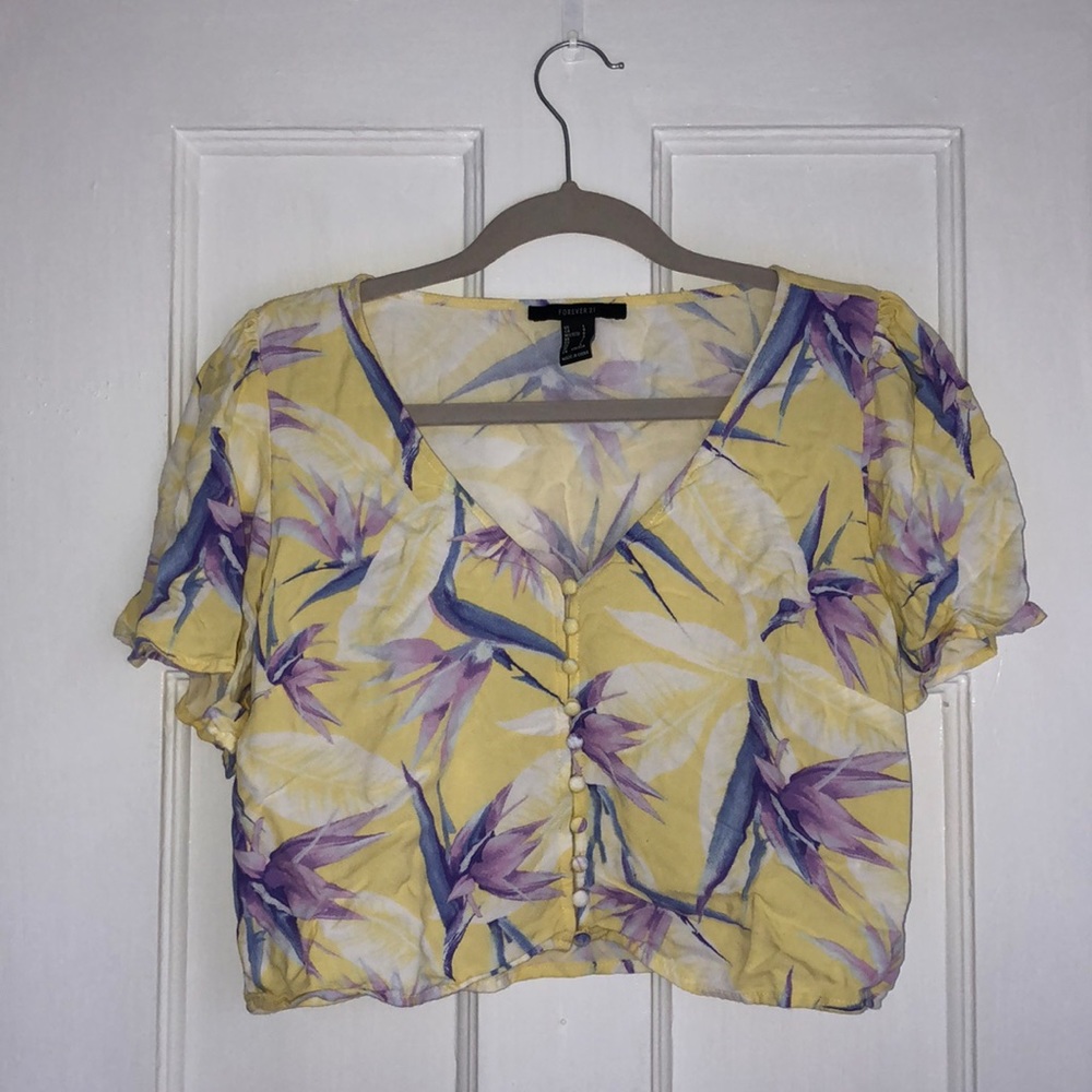 Forever21 Cropped Button Down